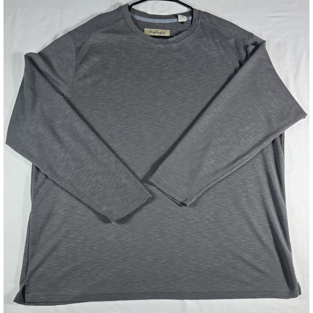 Tommy Bahama Mens XXL 2XL Heather Gray  Long Sleeve Shirt